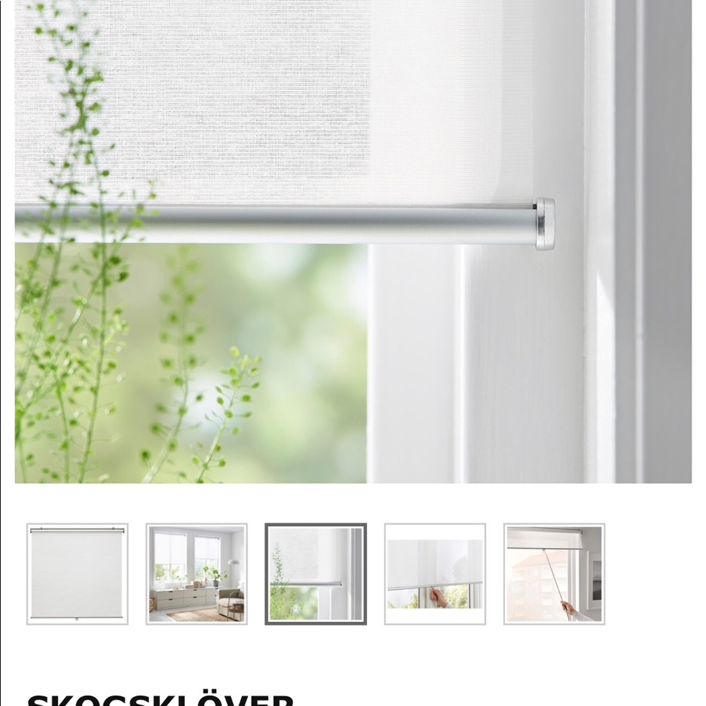 IKEA Skogsklover roller shade blinds 48x76 3/4
